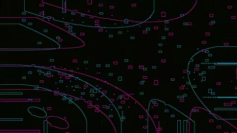 Analog Glitch Overlay 4K — Bad TV Signal Distortion Loop Stock Footage 329786428
