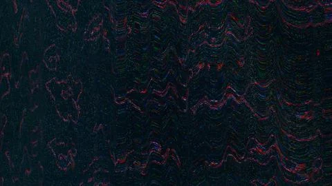 Analog glitch static noise texture tv screen waves Stock Illustration