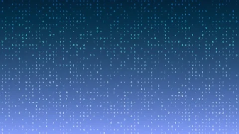 Analog Glitch Transition Science Binary Data Programming Code Background. Random Stock Footage 313642326