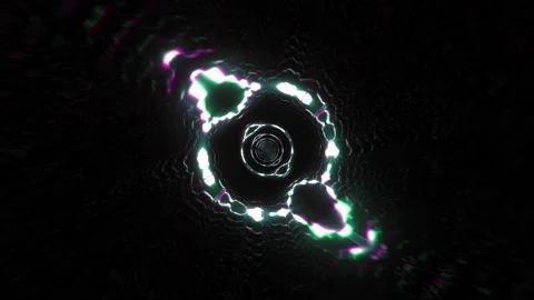 Analog Glitch Tunnel VJ Loop Stock Footage 329989630