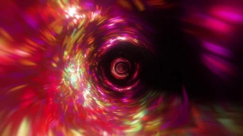 Analog Glitch Tunnel VJ Loop Stock Footage 329990416