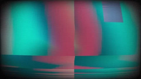 Analog Glitch TV Animation for Creative Video Openers Stock Footage 303133522
