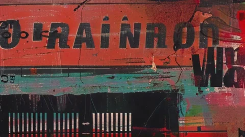 Analog Grunge Texture Display Stock Footage 300082297