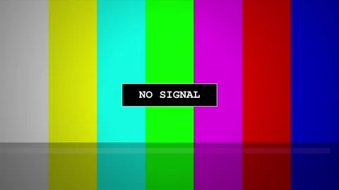 Analog intentional distortion. analog TV test pattern with no signal text Stock-Footage 339039901