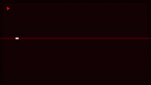 Analog intentional distortion effect on a vintage VHS play screen with red Stock Footage 346569027