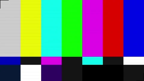 Analog intentional distortion with retro glitch effects and noisy signal Stock Footage 345875382