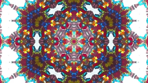 Analog kaleidoscope background with animated patterns Stock Footage 190656505
