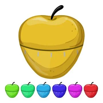 Analog kitchen timer clock cartoon vector graphic 스톡 일러스트