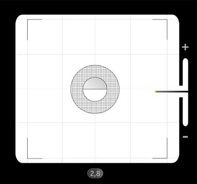 Analog medium format viewfinder screen, picture frame mock up Stock Illustration