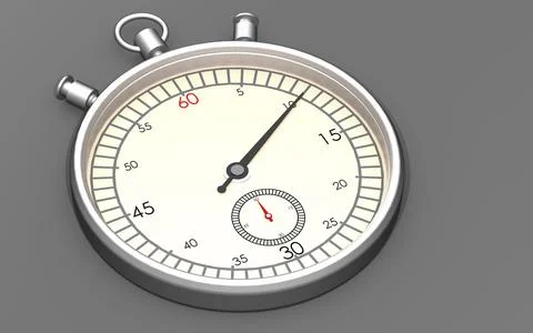 Analog metal stopwatch with black background 写真素材