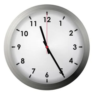 Analog metal wall clock Analog metal wall clock isolated on white backgrou... Stock Photos