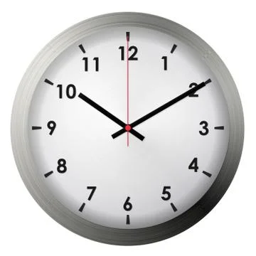 Analog metal wall clock Stock Illustration