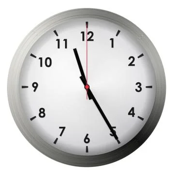 Analog metal wall clock Stock Illustration