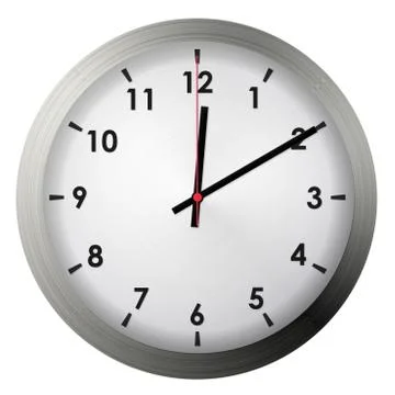Analog metal wall clock Stock Illustration
