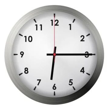 Analog metal wall clock Stock Illustration