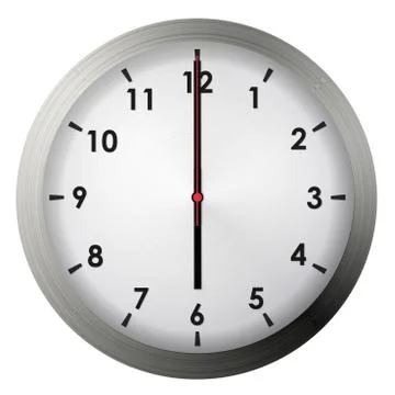 Analog metal wall clock Stock Illustration
