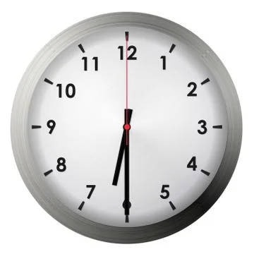 Analog metal wall clock Stock Illustration