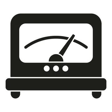 Analog meter measuring electricity or pressure level Stock Illustration