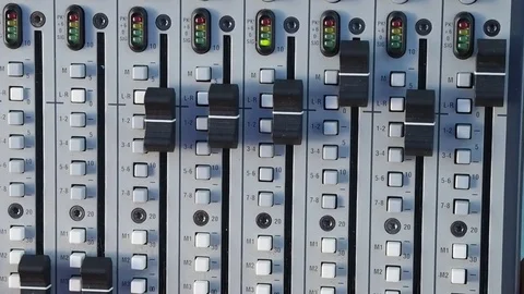 Analog mixing console Stock Footage 76164474