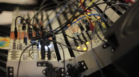 Analog modular audio system Stock Footage 49225681