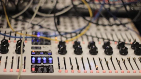 Analog modular audio system Stock Footage 49226471
