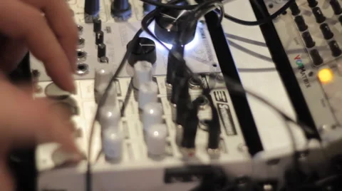 Analog modular audio system Vídeo Stock 49231707