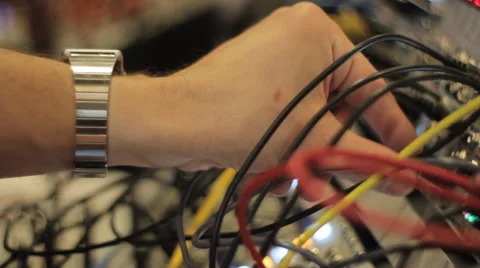 Analog modular audio system Vídeo Stock 49231957