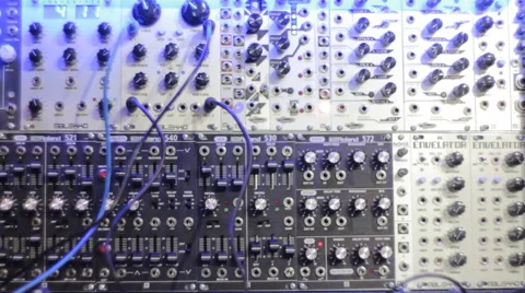 Analog modular audio system Vídeo Stock 49238072