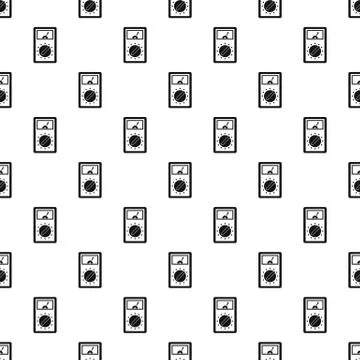 Analog multimeter pattern seamless vector Stock Illustration