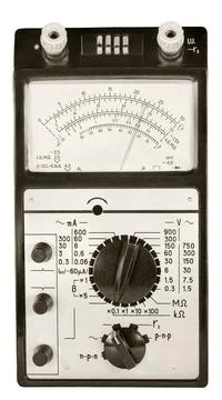 Analog old multimeter avometer, electrical instrument for measuring constant  Stock Photos