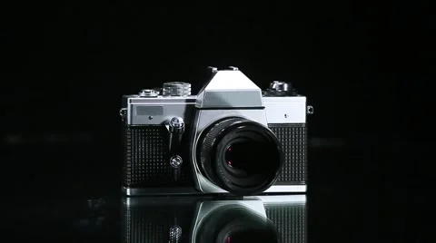 Analog photo camera rotation Video stock 50314482