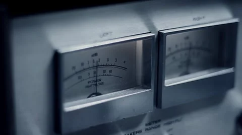 Analog Power audio meter Video stock 8797140