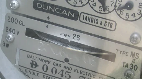 Analog power meter close-up Stock Footage 35743180