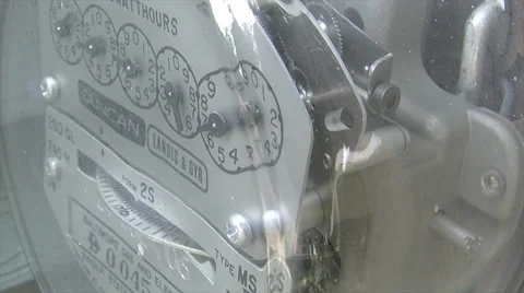 Analog power meter Extreme Close Up Stock Footage 35743134