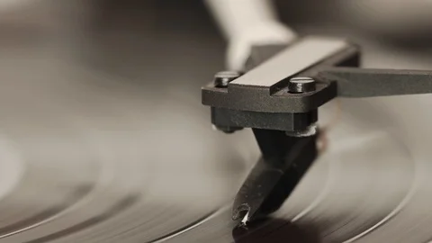 Analog record player for records and music Stock Footage 103050431