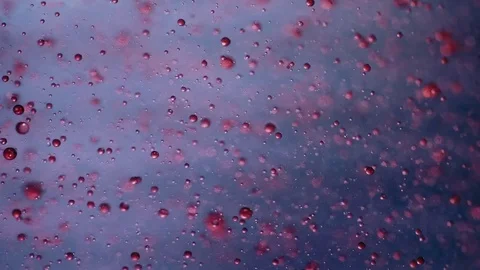Analog Red Micro Bubbles In Turbulance Video stock 84149007