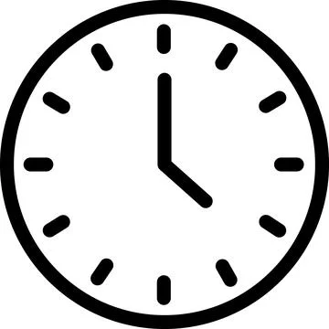Analog round wall clock for time measurement 스톡 일러스트