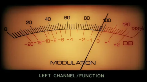 Analog signal modulation meter Stock Footage 38925120