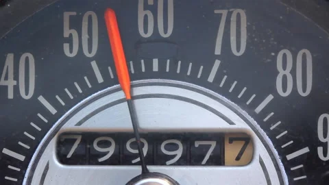 Analog Speedometer And Odometer Running 스톡 동영상 303190190