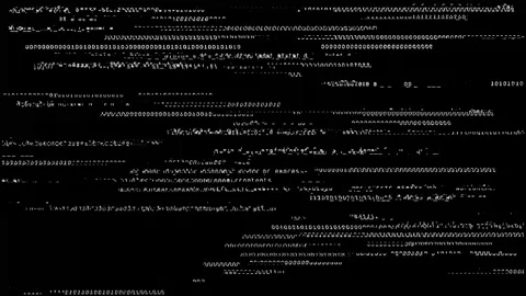 Analog Static Noise texture code Stock Footage 296308565
