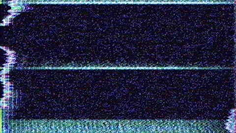 Analog Static Noise texture overlay. TV switch off. Horizontal stripes offset Stock Footage 274798694