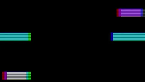 Analog Static Noise texture overlay. Horizontal stripes offset Stock Footage 301902834