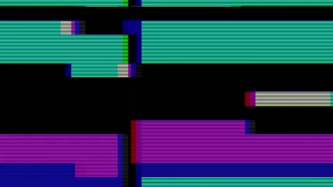 Analog Static Noise texture overlay. Horizontal stripes offset Stock Footage 301902890