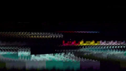 Analog Static Noise texture overlay. Horizontal stripes offset Stock Footage 301908982