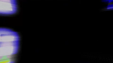 Analog Static Noise texture overlay. Horizontal stripes offset Video stock 301909049