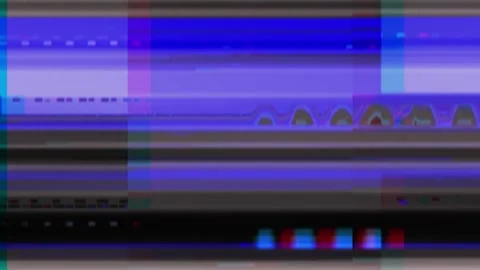 Analog Static Noise texture overlay. Horizontal stripes offset Stock Footage 301909117