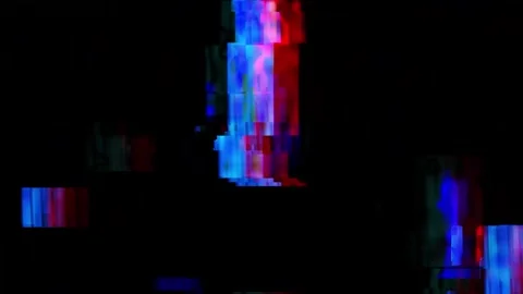 Analog Static Noise texture overlay. Horizontal stripes offset Stock Footage 301909270