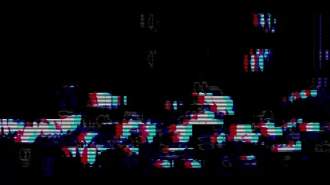 Analog Static Noise texture overlay. Horizontal stripes offset Stock Footage 302204880