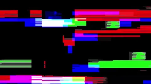 Analog Static Noise texture overlay. Horizontal stripes offset Stock Footage 302205012