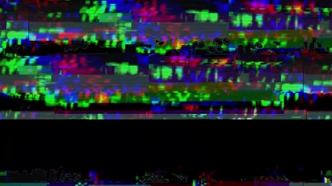 Analog Static Noise texture overlay. Horizontal stripes offset Stock-Footage 302205025